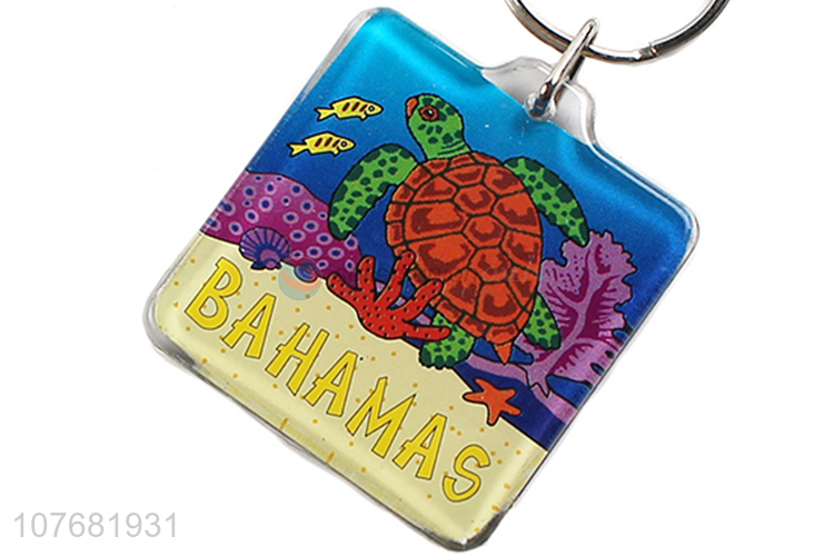 New products Bahamas souvenir key chain acrylic keychain