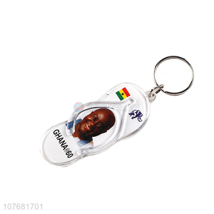 New products flip flops key chain plastic keyring for souvenir