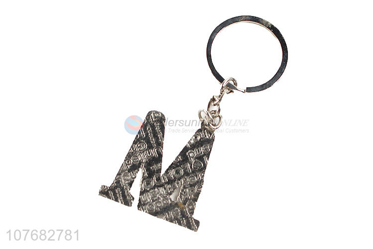 High quality letter M key chain metal keyring for souvenir