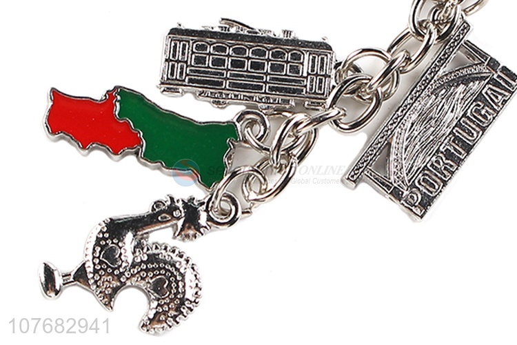 Popular products pendant key chain metal keyring for souvenir