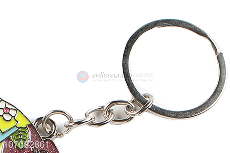 Good sale cartoon bus key chain metal keyring for souvenir