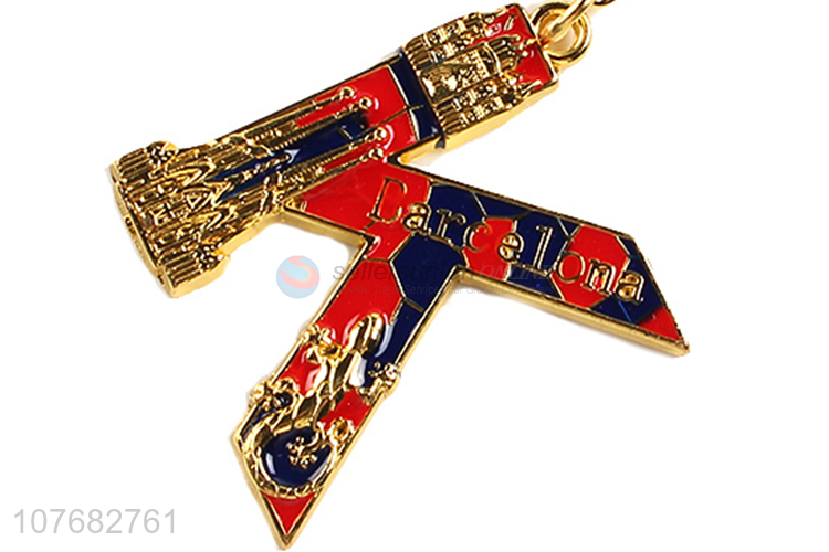 Hot sale letter K key chain metal keyring for souvenir
