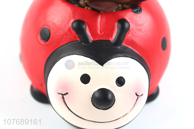 Cartoon ladybug flower pot gardening landscape succulent potted plant