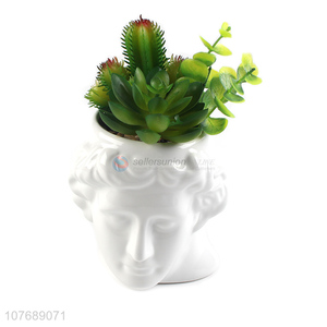 Hot selling desktop home decoration art sculpture succulent potted plants