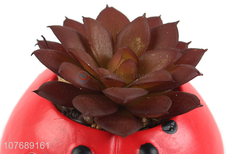 Cartoon ladybug flower pot gardening landscape succulent potted plant