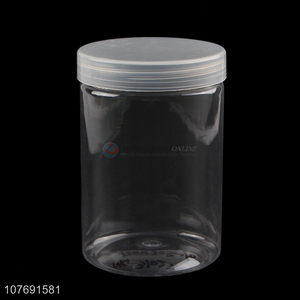 Wholesale clear plastic food storage jar plastic sealed bottle