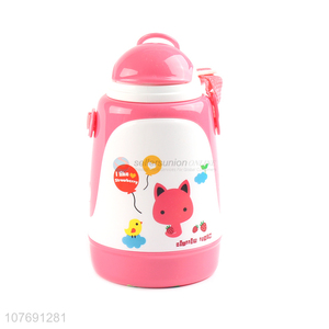 Good price food grade water bottle with straw and strap for children