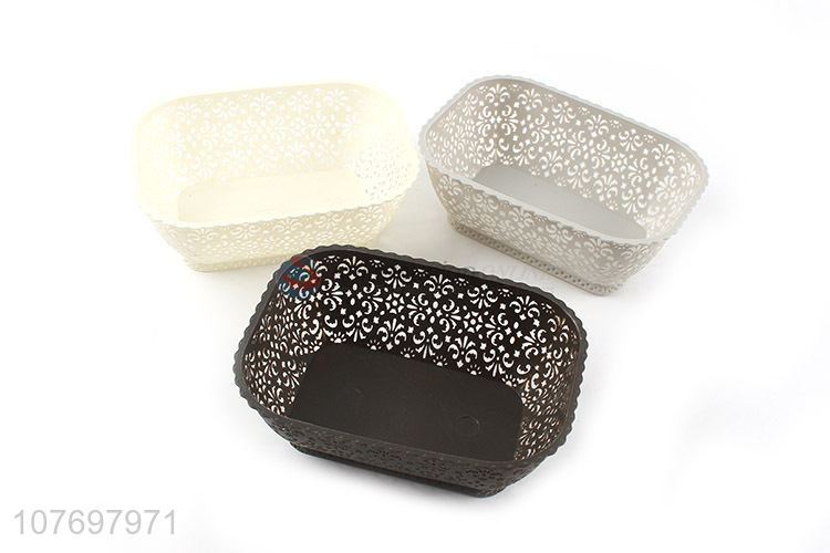 Hot Selling Rectangle Storage Basket Delicate Plastic Baskets