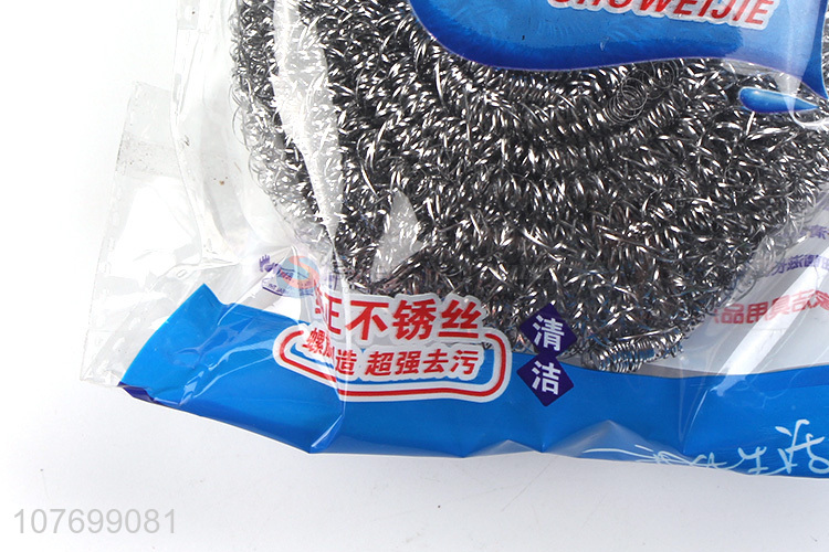 Low price stainless steel wire ball for kitchen and household cleaning