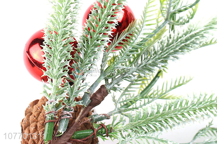 Factory price artificial pinecone red fruit Christmas branch twig