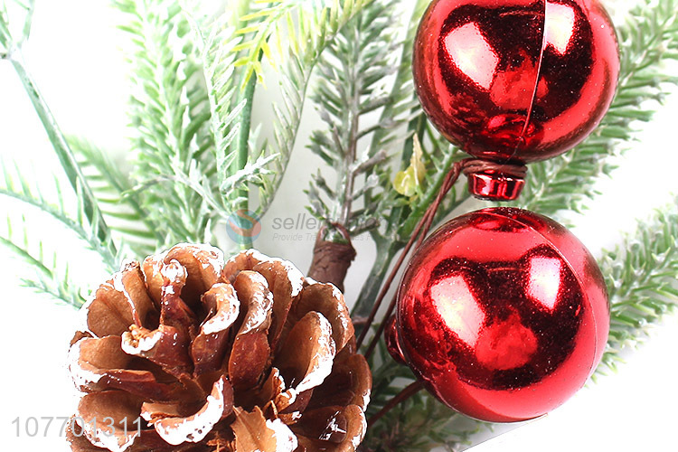 Factory price artificial pinecone red fruit Christmas branch twig