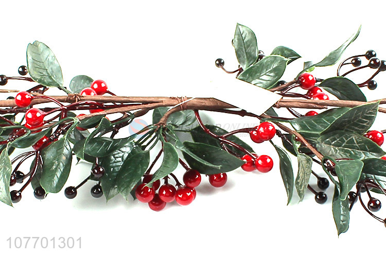 Good sale Xmas decoration artificial tree branch with red fruit