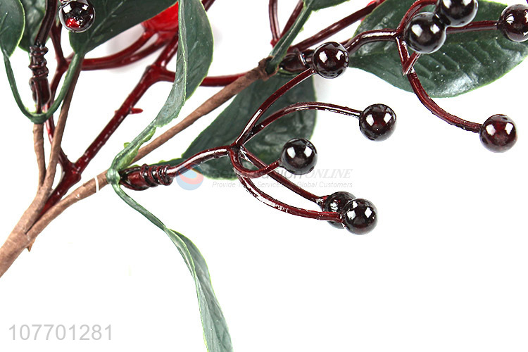 Promotional festive decorative Christmas tree branch with red berries