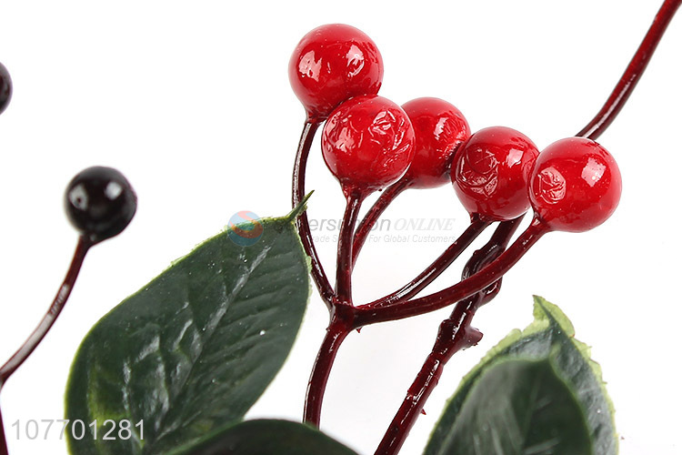 Promotional festive decorative Christmas tree branch with red berries