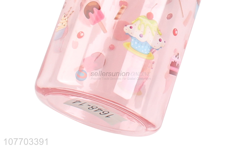 Wholesale pink cartoon water cup can carry water bottle