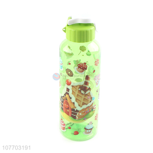 Hot selling green cartoon water cup can carry water bottle