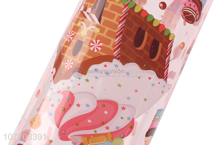 Wholesale pink cartoon water cup can carry water bottle