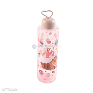 Wholesale pink cartoon water cup can carry water bottle