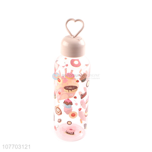 Wholesale pink cartoon water cup can carry water bottle