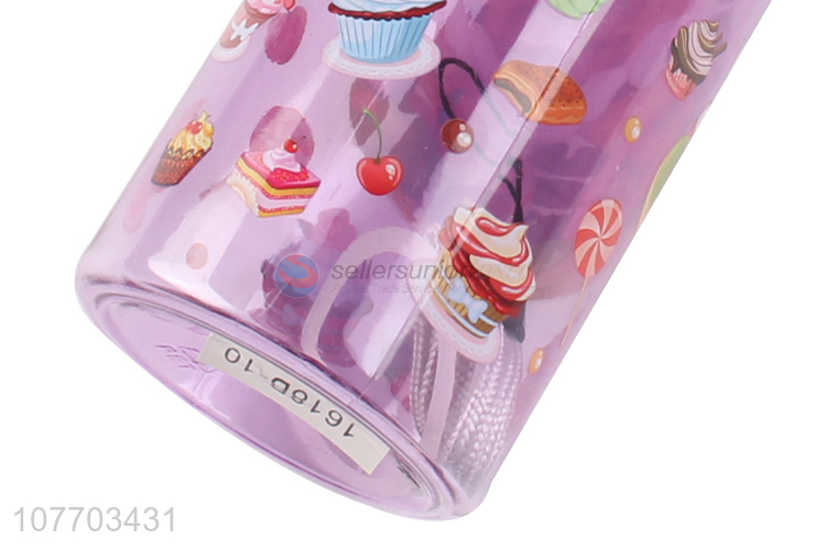 Wholesale purple cartoon water cup can carry portable water bottle