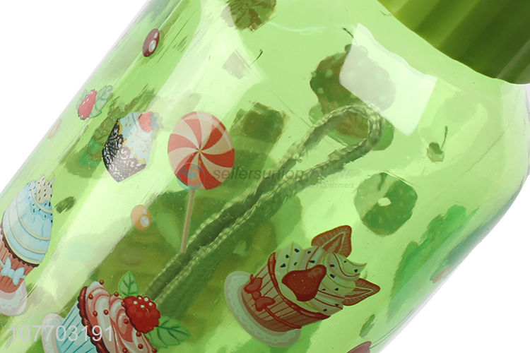 Hot selling green cartoon water cup can carry water bottle