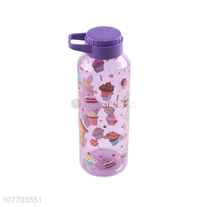 High quality purple cartoon portable outdoor drinking cup for children