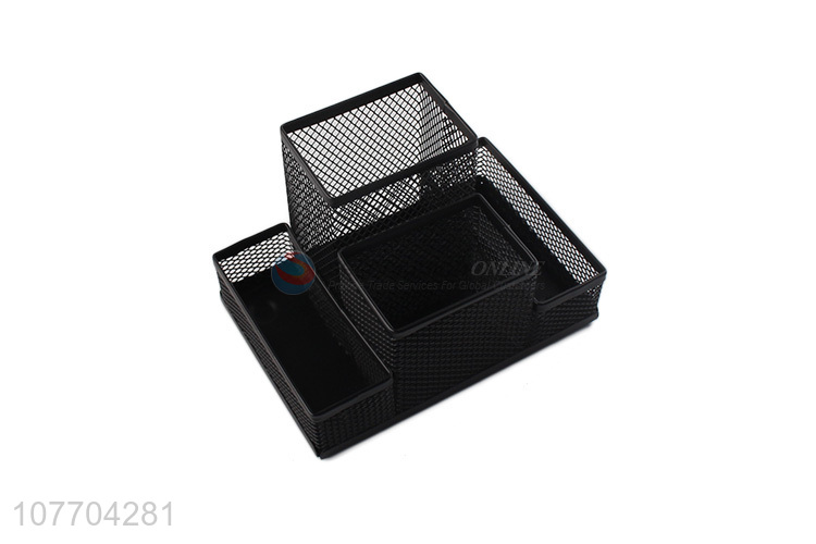 Hot sale small multi-purpose metal mesh combination pen holder brush pot