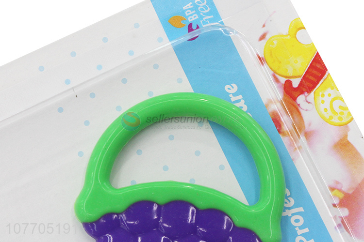 Best selling grape shape baby teether food grade baby teething toy