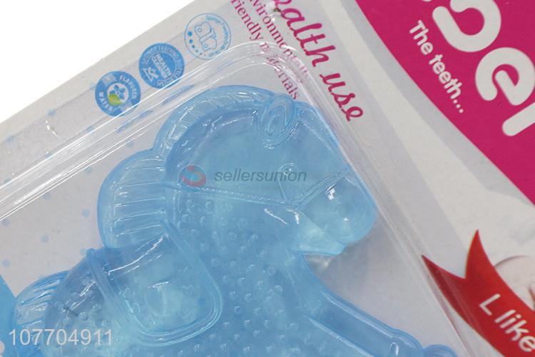 Wholesale hobbyhorse shape baby teether food grade baby teething toy