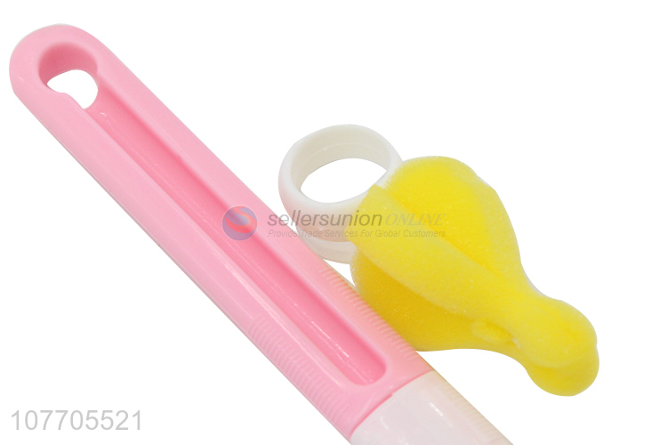 Best selling plastic bottle cleaner feeding bottle sponge brush