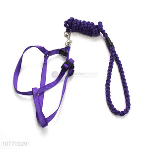 Low price new design purple adjustable pets leash