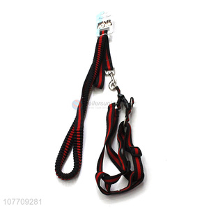 Top quality elastic adjustable vented vest harness leash for pets