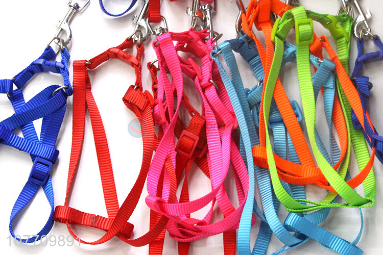 Wholesale cheap price colourful durable harness vest leash for pets