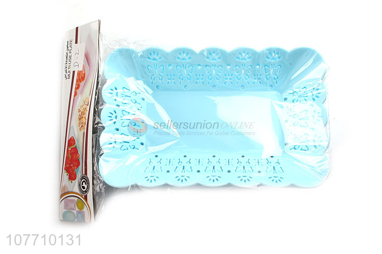 New style multifunctional rectangle fruit tray plastic snack basket