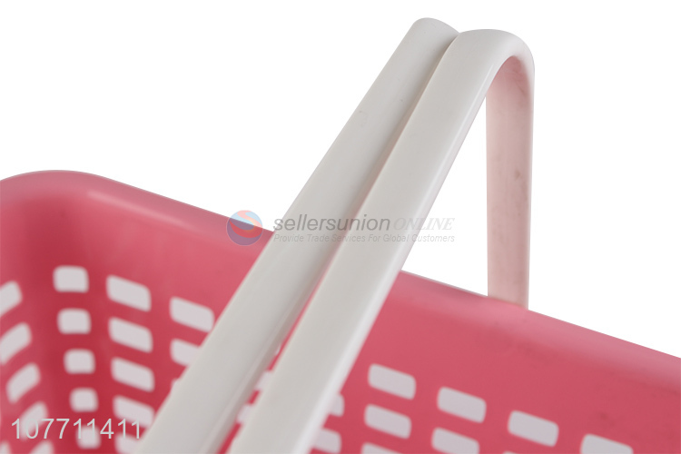 Portable plastic storage basket kitchen fruit basket for sales promotion