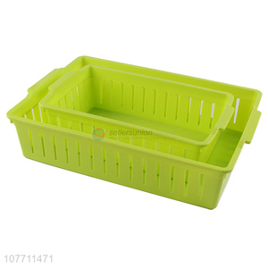 Factory price multi-function rectangular plastic storage basket storage tray