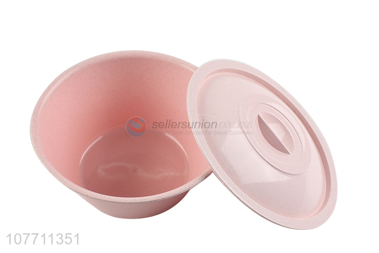 High quality unbreakable wheat straw fiber bowl plastic bowl with lid