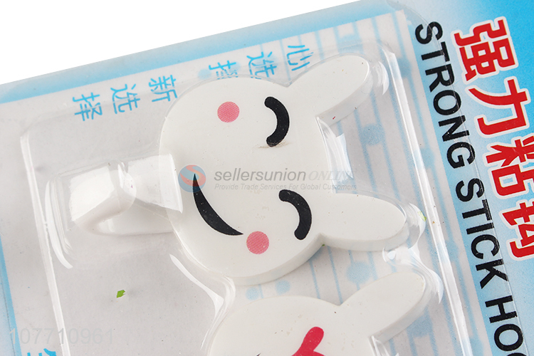 Adhesive wall hook plasic sticky hooks coat hanger for sales promotion