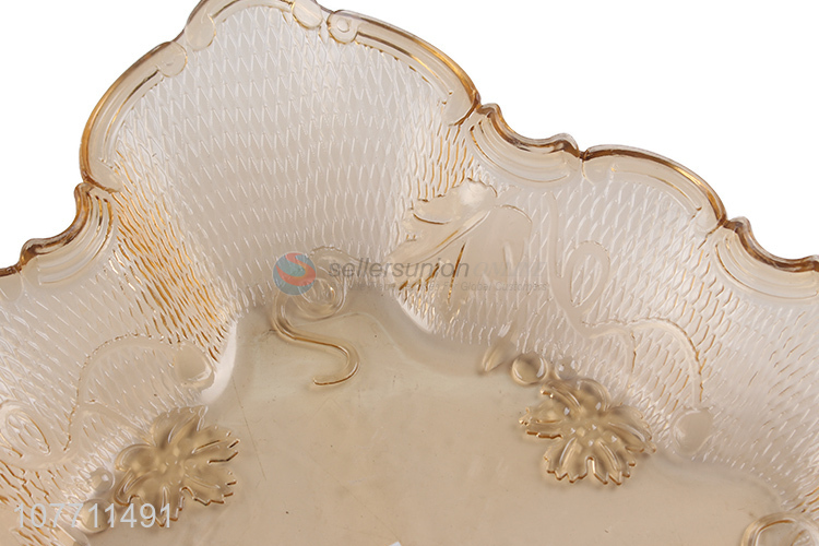 Hot selling luxury European-style plastic fruit plate fruit tray