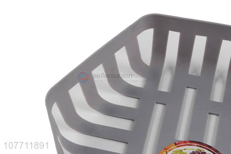 Wholesale multifunctional hexagonal plastic storage basket plastic fruit plate