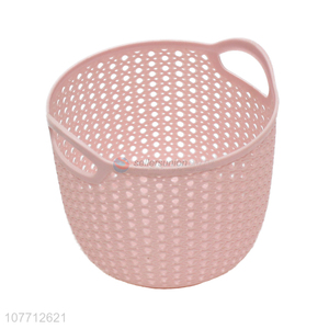 Good Sale Bathroom Kitchen Multipurpose Plastic Storage Basket With Handle