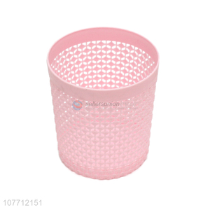 High Quality Pink Plastic Storage Basket Round Pen Container