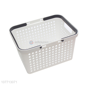 Popular Bathroom Laundry Basket Rectangle Storage Basket With Handle