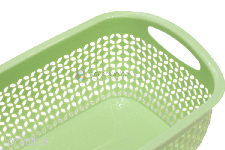 Good Sale Rectangle Plastic Storage Basket With Handle For Household