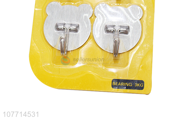 Cute Design 4 Pieces Strong Sticky Hook Metal Hooks Set