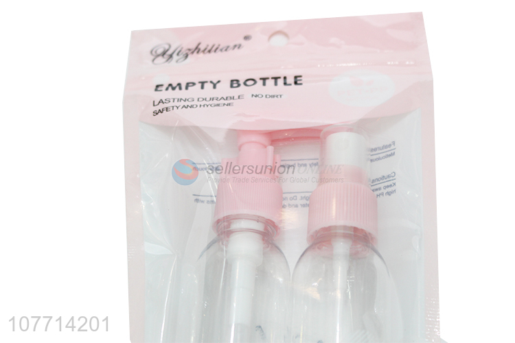 Popular 2 Pieces Lotion Pump Bottle Spray Bottle Travel Empty Bottle Set