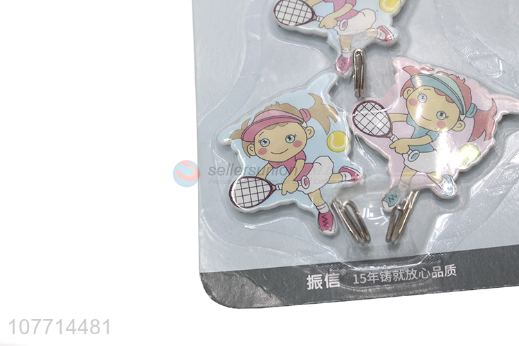 Wholesale 3 Pieces Pretty Girl Pattern Sticky Hook Coat Hanger