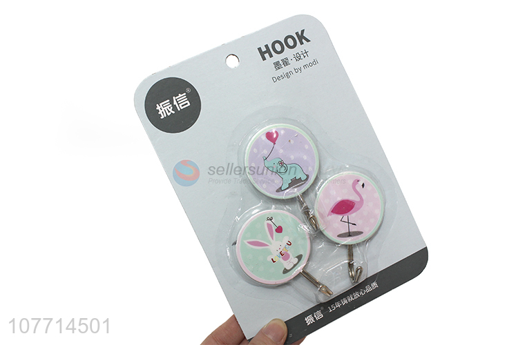 Good Sale 3 Pieces Cartoon Pattern Sticky Hook Wall Hook