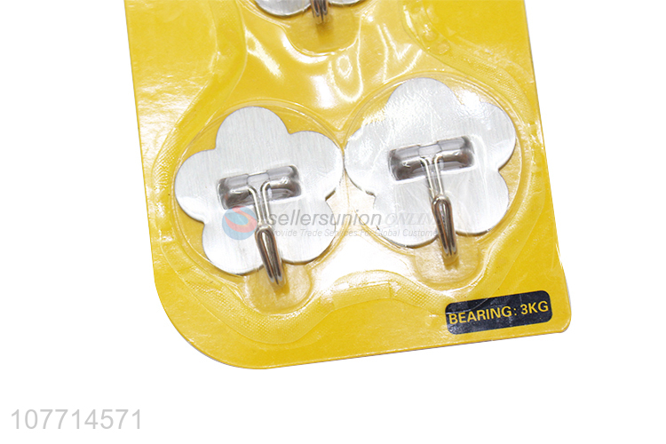 Newest 3 Pieces Flower Shape Sticky Hook Self-Adhesive Hooks