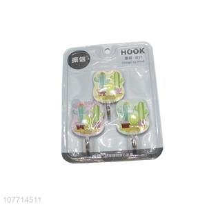 Fashion Printing 3 Pieces Sticky Hook Wall Hook Set